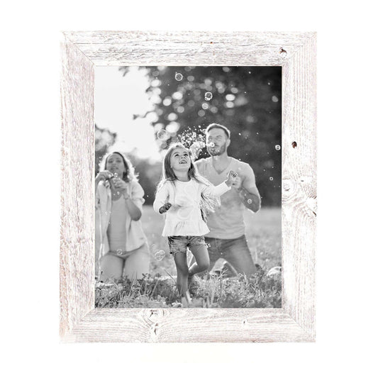 8"X9" Rustic White Washed Grey Picture Frame - Homeroots