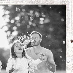 8"X9" Rustic White Washed Grey Picture Frame - Homeroots