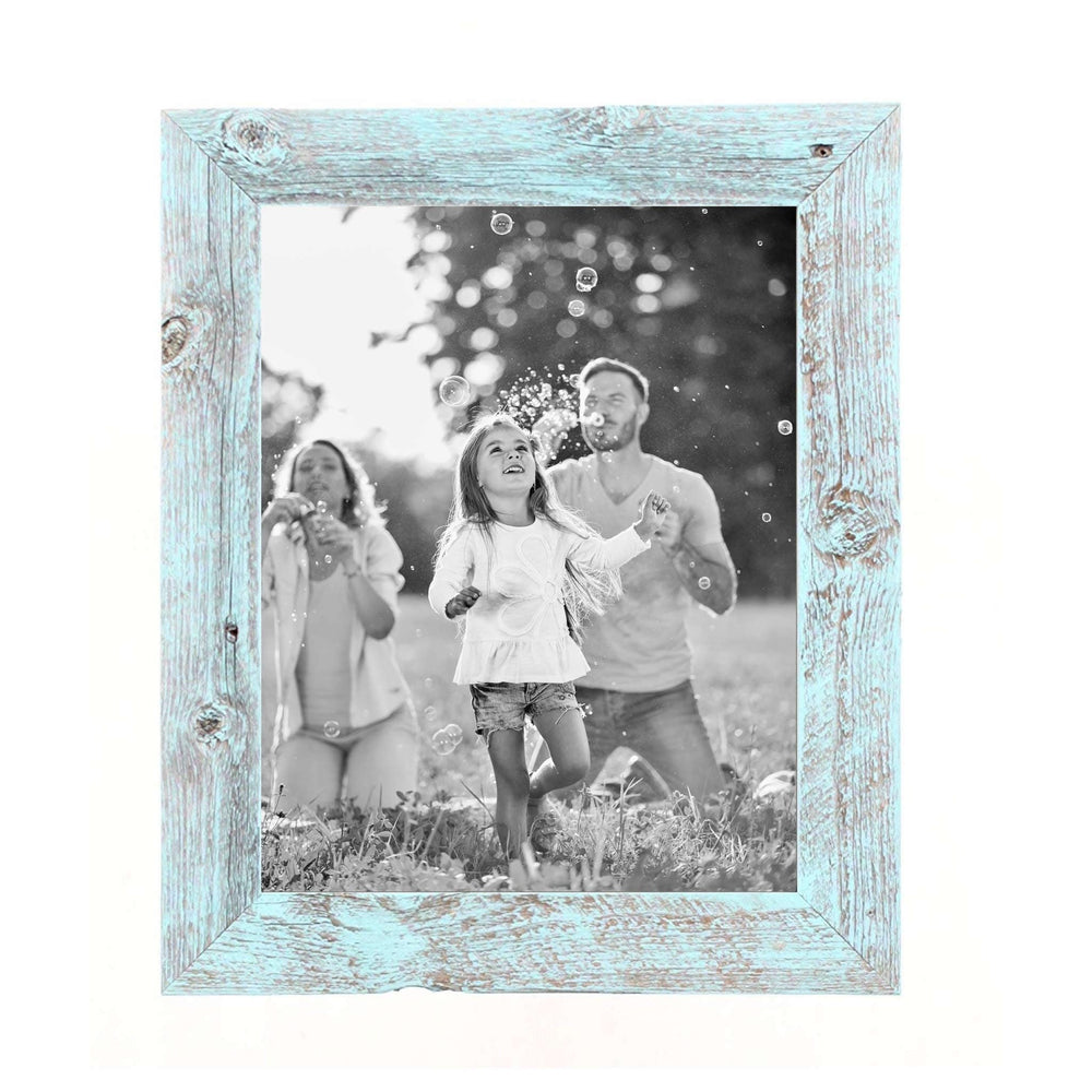 8"X9" Rustic Blue Picture Frame - Homeroots - Flyclothing LLC