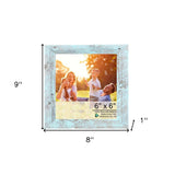 8"X9" Rustic Blue Picture Frame - Homeroots - Flyclothing LLC