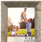7"X8" Natural Weathered Grey Picture Frame With Easel Backs - Homeroots
