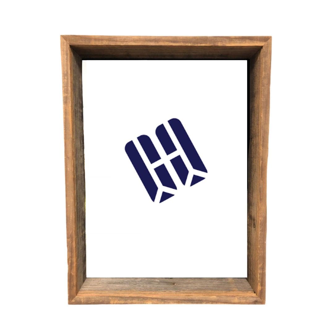 24" X 36" Gray Brown Rustic Solid Wood Hanging Or Tabletop Picture Frame - Homeroots