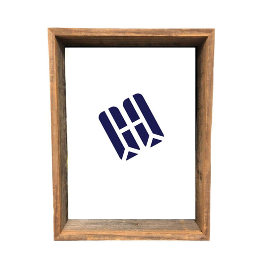 24" X 36" Gray Brown Rustic Solid Wood Hanging Or Tabletop Picture Frame - Homeroots