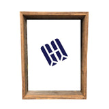 24" X 36" Gray Brown Rustic Solid Wood Hanging Or Tabletop Picture Frame - Homeroots