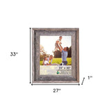 24 X 30 Natural Weathered Grey Picture Frame With Plexiglass Holder - Homeroots - Flyclothing LLC