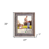 24 X 30 Natural Weathered Grey Picture Frame With Plexiglass Holder - Homeroots - Flyclothing LLC