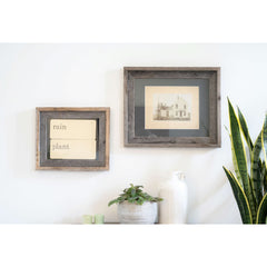 16X20 Rustic Cinder Picture Frame With Plexiglass Holder - Homeroots