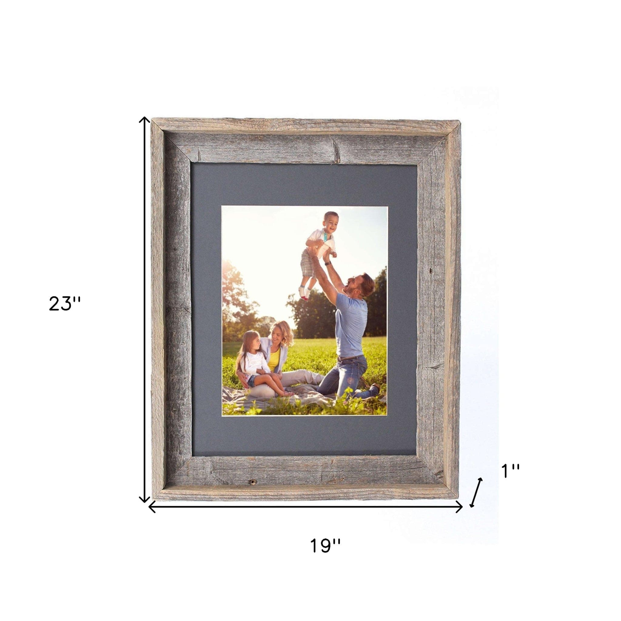 16X20 Rustic Cinder Picture Frame With Plexiglass Holder - Homeroots