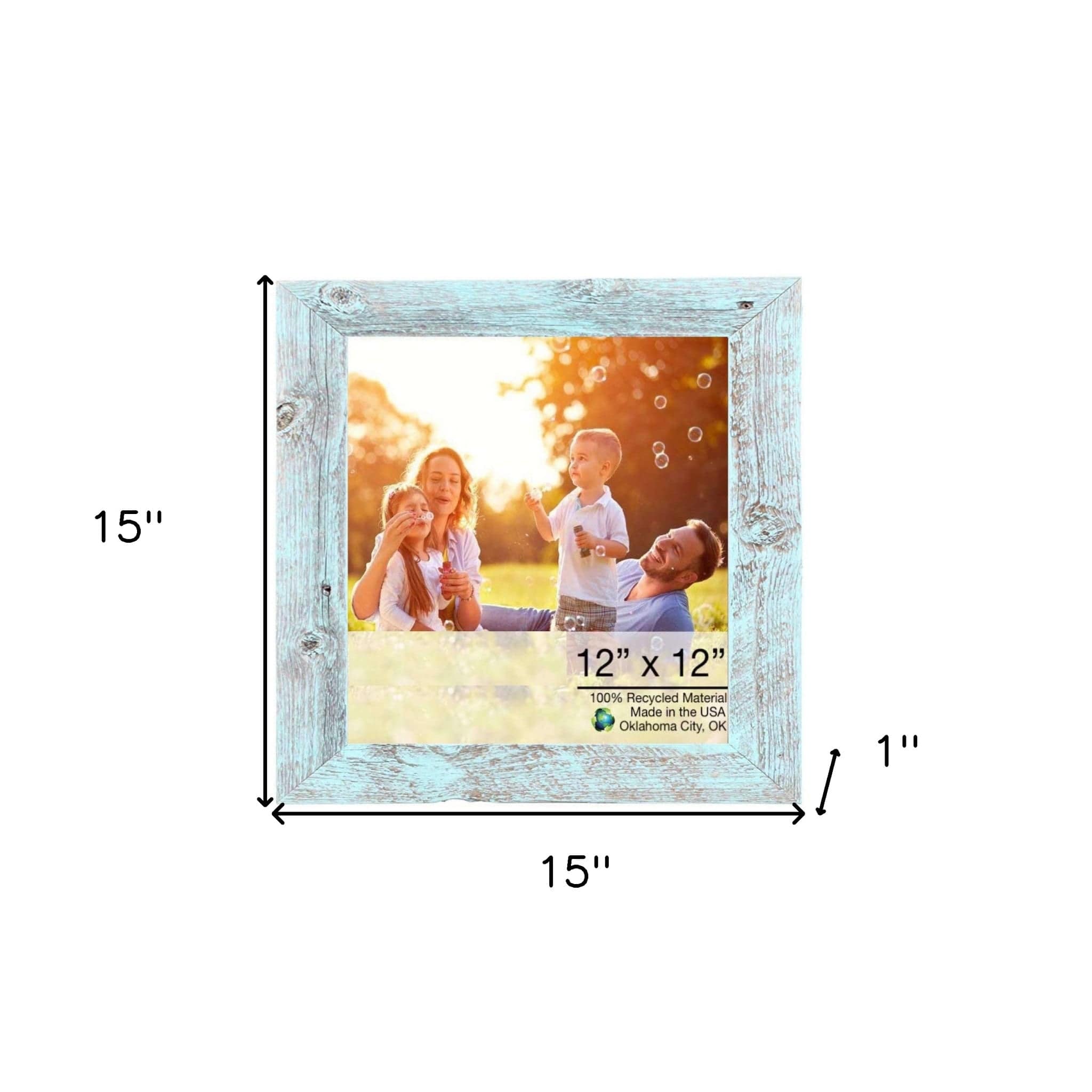 12 X 12 Rustic Blue Picture Frame - Homeroots