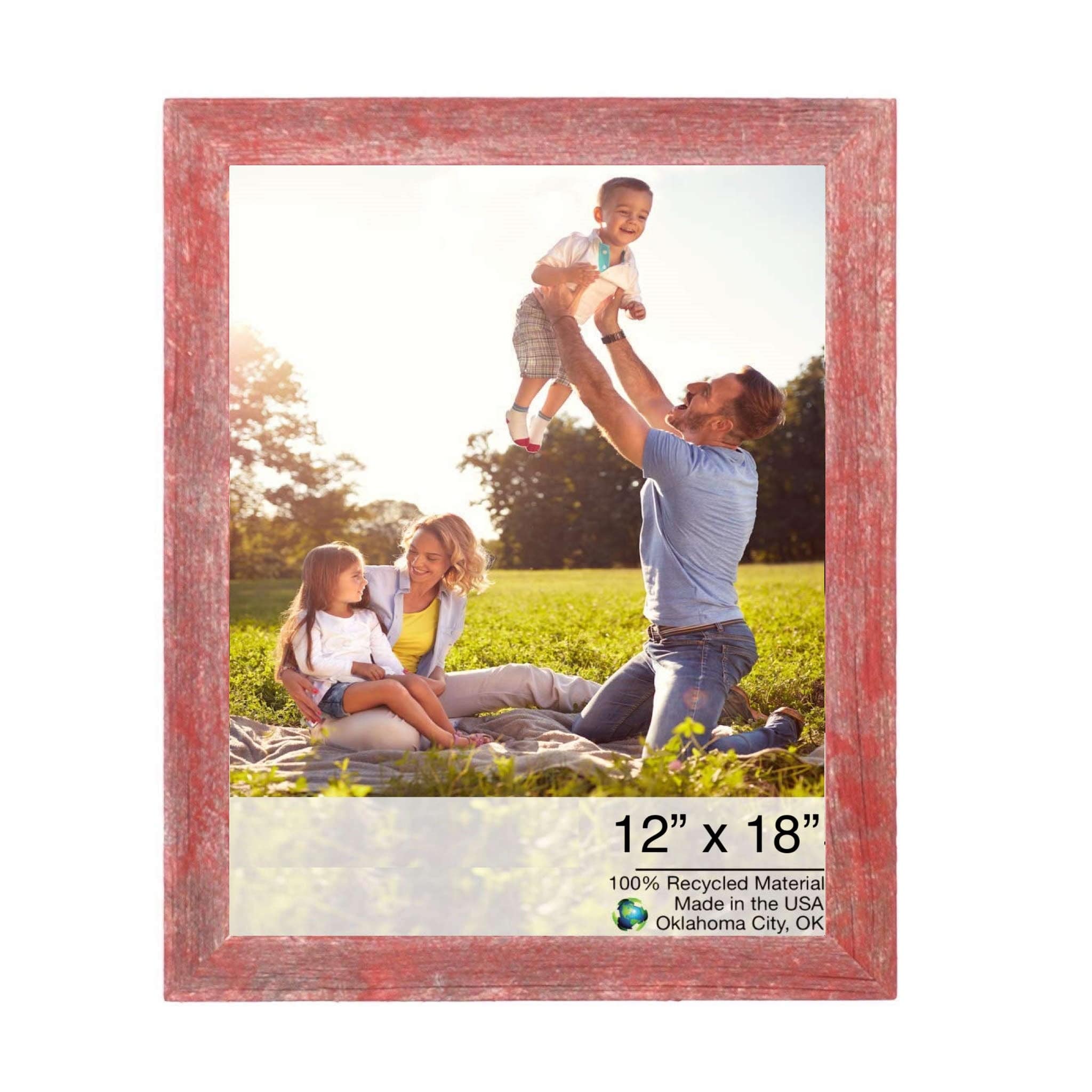 12X18  Rustic Red Picture Frame - Homeroots