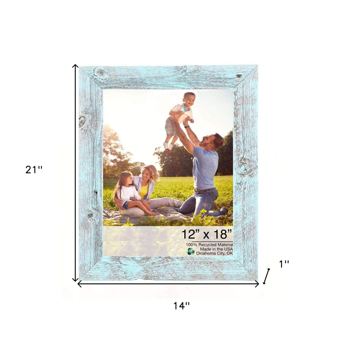 12X18 Rustic Blue Picture Frame - Homeroots - Flyclothing LLC