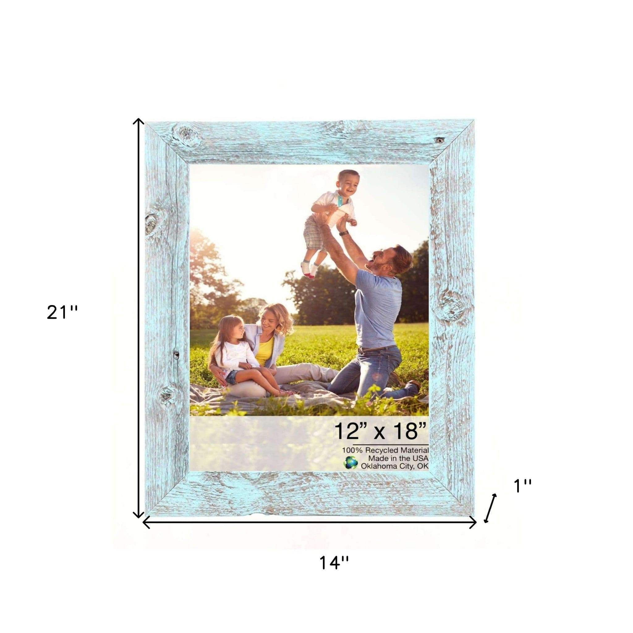 12X18 Rustic Blue Picture Frame - Homeroots - Flyclothing LLC