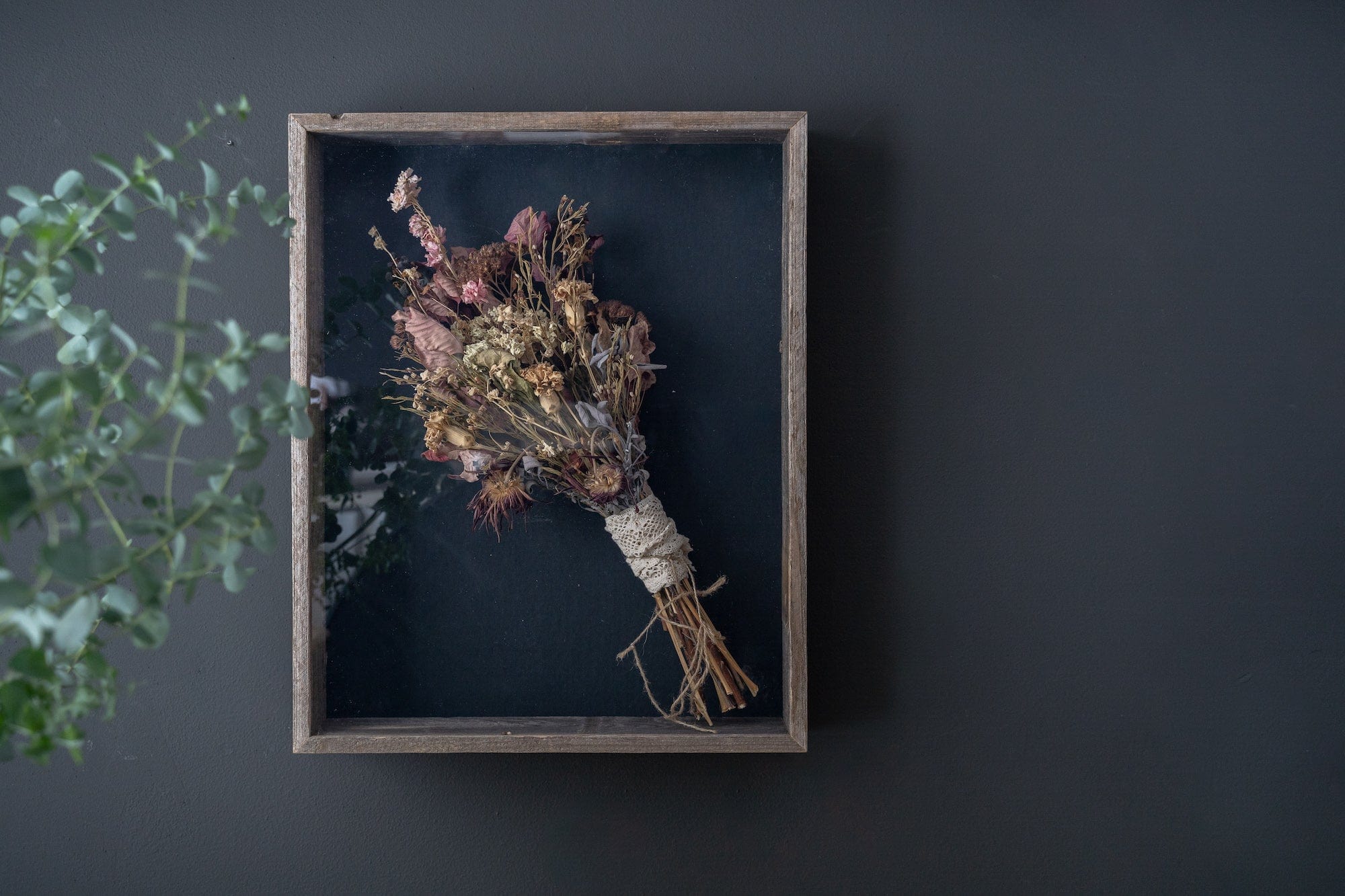11X14 Rustic Weathered Grey Box Picture Frame With Hanger - Homeroots