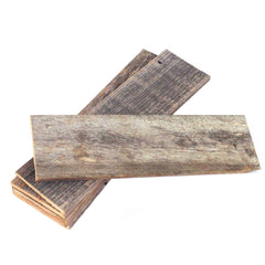 Set of Six 4" X 12" Gray and Brown Wood Planks Wall Decor - Homeroots
