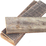 Set of Six 4" X 48" Gray and Brown Wood Planks Wall Decor - Homeroots