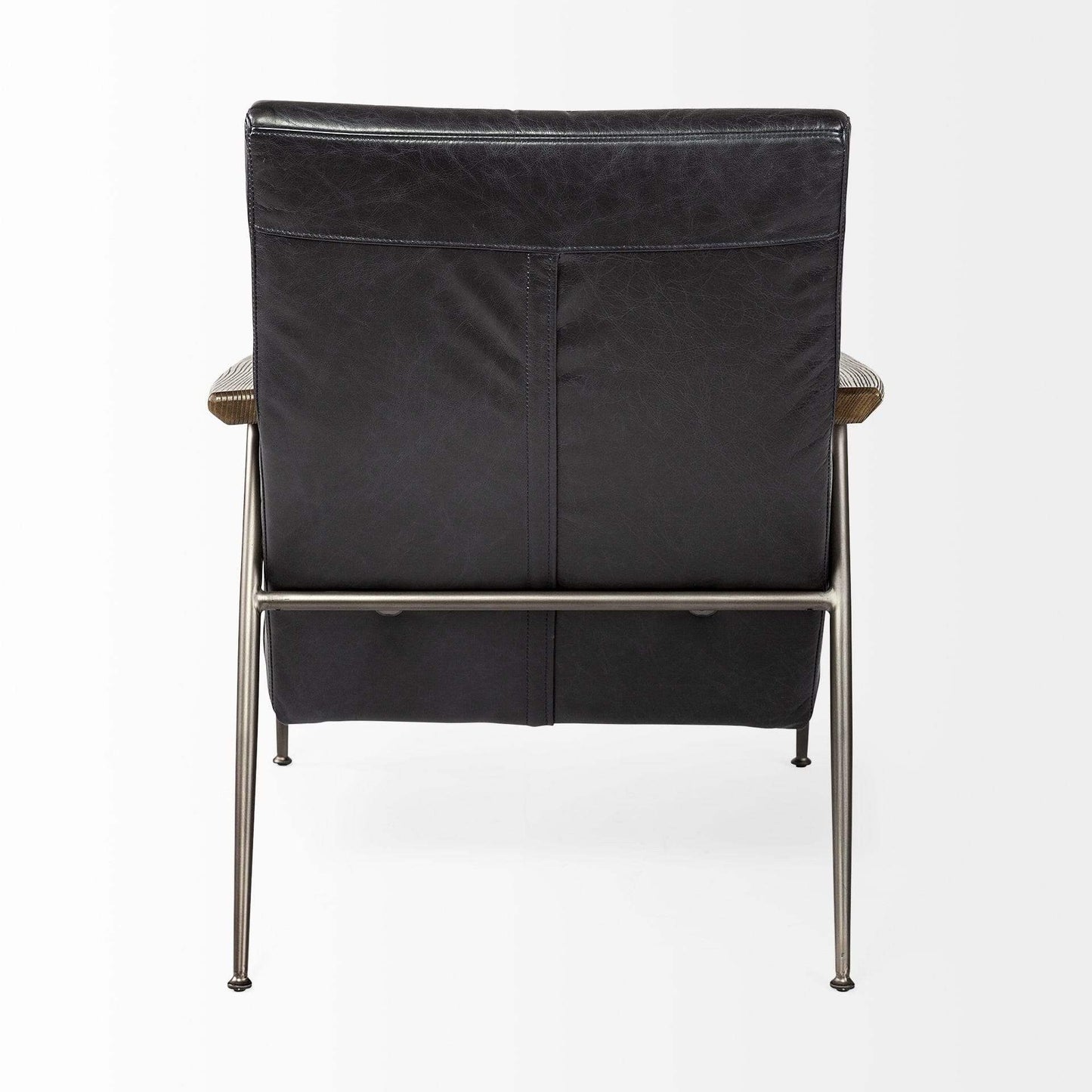 37" Black And Brown Faux Leather Lounge Chair - Homeroots - Flyclothing LLC
