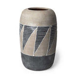 Grey And Brown Ceramic Vase - Homeroots