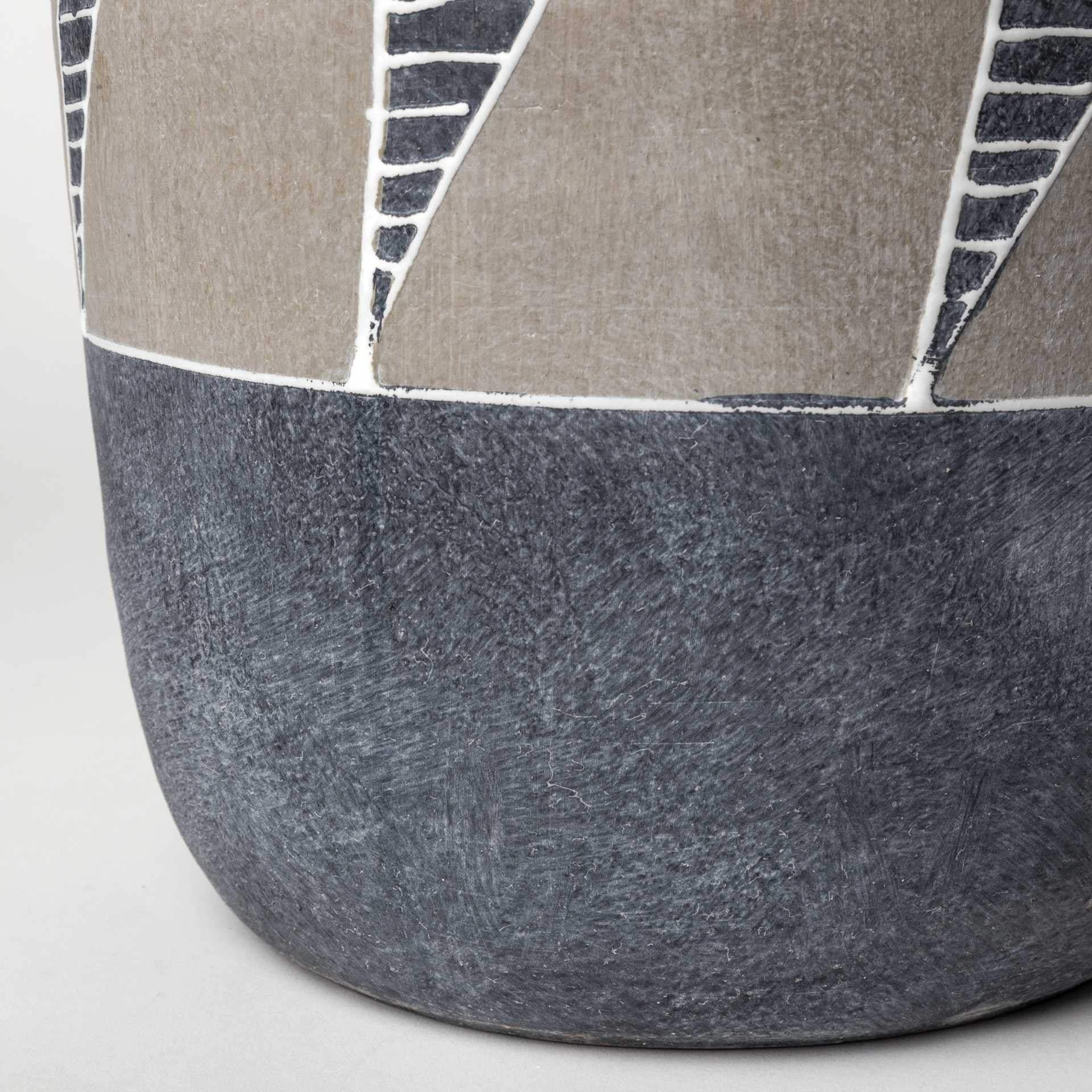 Grey And Brown Ceramic Vase - Homeroots - Flyclothing LLC