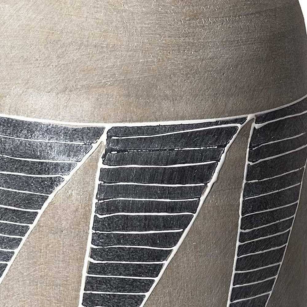 Grey And Brown Ceramic Vase - Homeroots - Flyclothing LLC