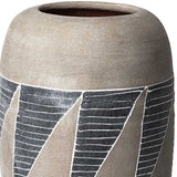 Grey And Brown Ceramic Vase - Homeroots - Flyclothing LLC