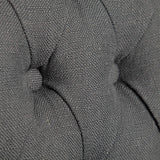 Tufted Gray And Brown Upholstered Linen Wing Back Dining Side Chair - Homeroots - Flyclothing LLC