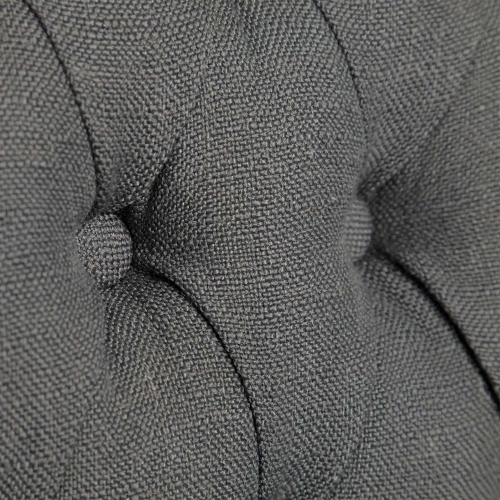 Tufted Gray And Brown Upholstered Linen Wing Back Dining Side Chair - Homeroots - Flyclothing LLC