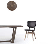 Set Of Two Black And Brown Upholstered Faux leather Open Back Side Chairs - Homeroots - Flyclothing LLC