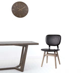 Set Of Two Black And Brown Upholstered Faux leather Open Back Side Chairs - Homeroots - Flyclothing LLC