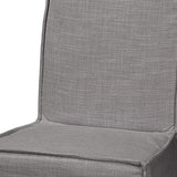 Set Of Two Gray And Brown Slipcovered Wood Parsons Chairs - Homeroots - Flyclothing LLC