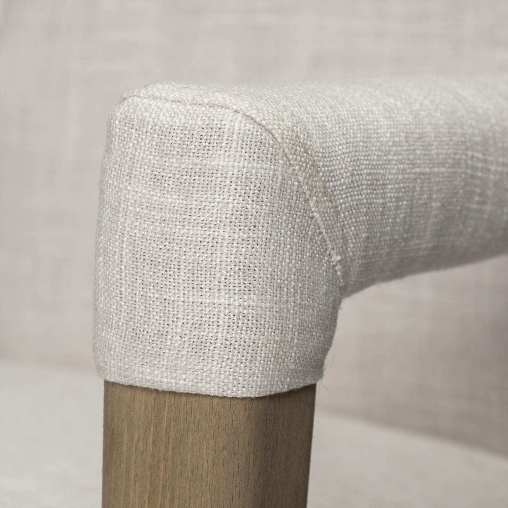 Cream And Brown Upholstered Fabric King Louis Back Dining Arm Chair - Homeroots - Flyclothing LLC