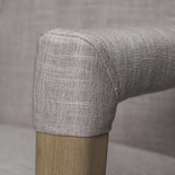 Gray And Brown Upholstered Fabric King Louis Back Dining Arm Chair - Homeroots - Flyclothing LLC