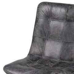 Black Upholstered Leather Dining Side Chair - Homeroots