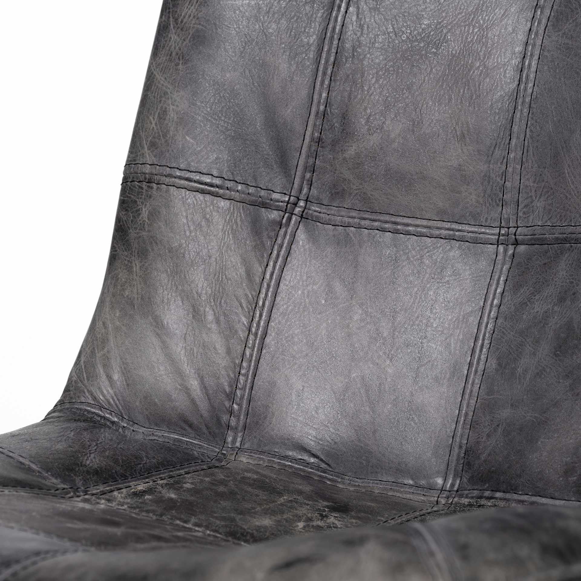 Black Upholstered Leather Dining Side Chair - Homeroots