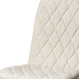 Cream And Brown Upholstered Fabric Dining Side Chair - Homeroots - Flyclothing LLC