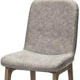 Set Of Two Gray And Brown Upholstered Fabric Side Chairs - Homeroots - Flyclothing LLC