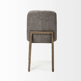 Set Of Two Gray And Brown Upholstered Fabric Side Chairs - Homeroots - Flyclothing LLC