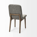 Set Of Two Gray And Brown Upholstered Fabric Side Chairs - Homeroots - Flyclothing LLC