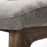 Set Of Two Gray And Brown Upholstered Fabric Side Chairs - Homeroots - Flyclothing LLC