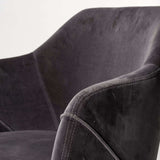 Gray And Black Upholstered Fabric Dining Arm Chair - Homeroots - Flyclothing LLC