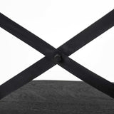 Set Of Two Black Wood Cross Back Side Chairs - Homeroots - Flyclothing LLC