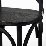Set Of Two Black Wood Cross Back Side Chairs - Homeroots - Flyclothing LLC