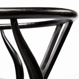 Beige And Black Upholstered Linen Wishbone Back Dining Side Chair - Homeroots - Flyclothing LLC