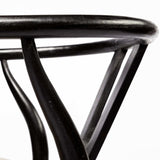 Beige And Black Upholstered Linen Wishbone Back Dining Side Chair - Homeroots - Flyclothing LLC