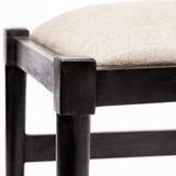 Beige And Black Upholstered Linen Wishbone Back Dining Side Chair - Homeroots - Flyclothing LLC