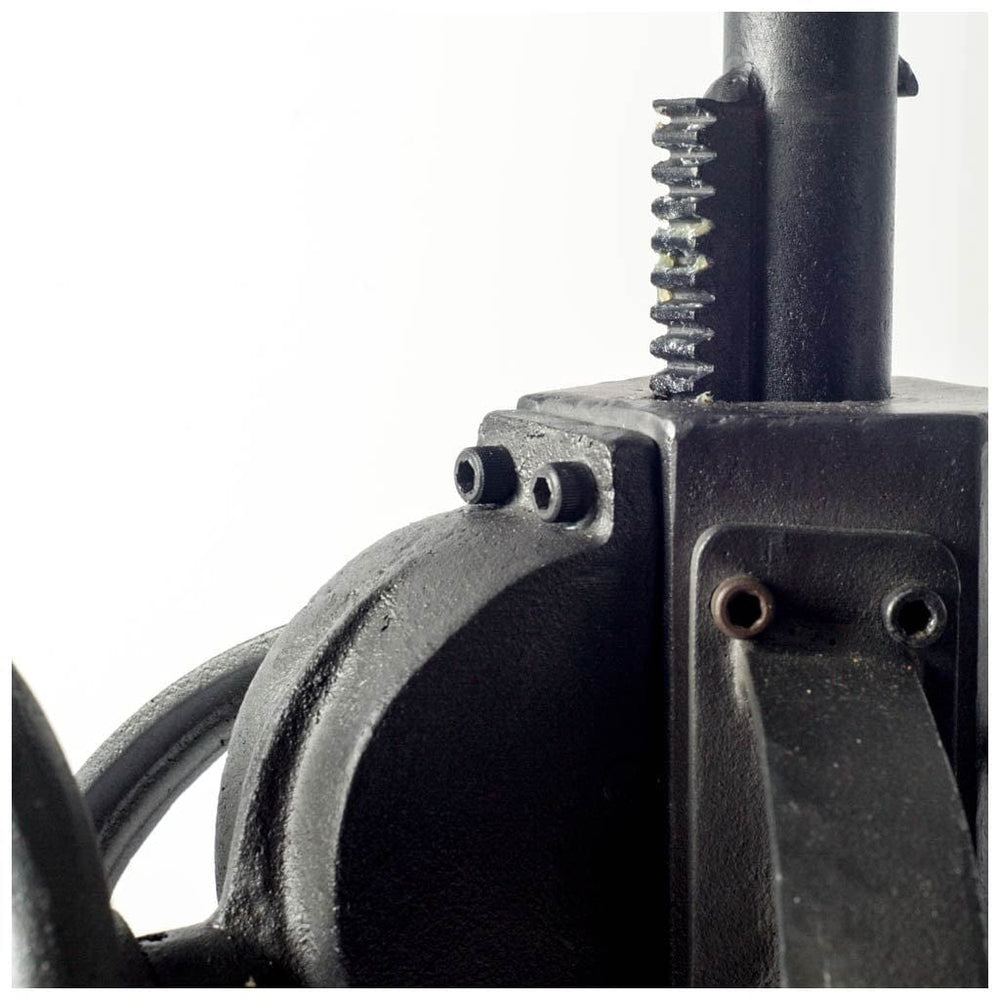 30" Gray And Black Rounded Solid Wood And Metal Three Leg Base Dining Table - Homeroots - Flyclothing LLC