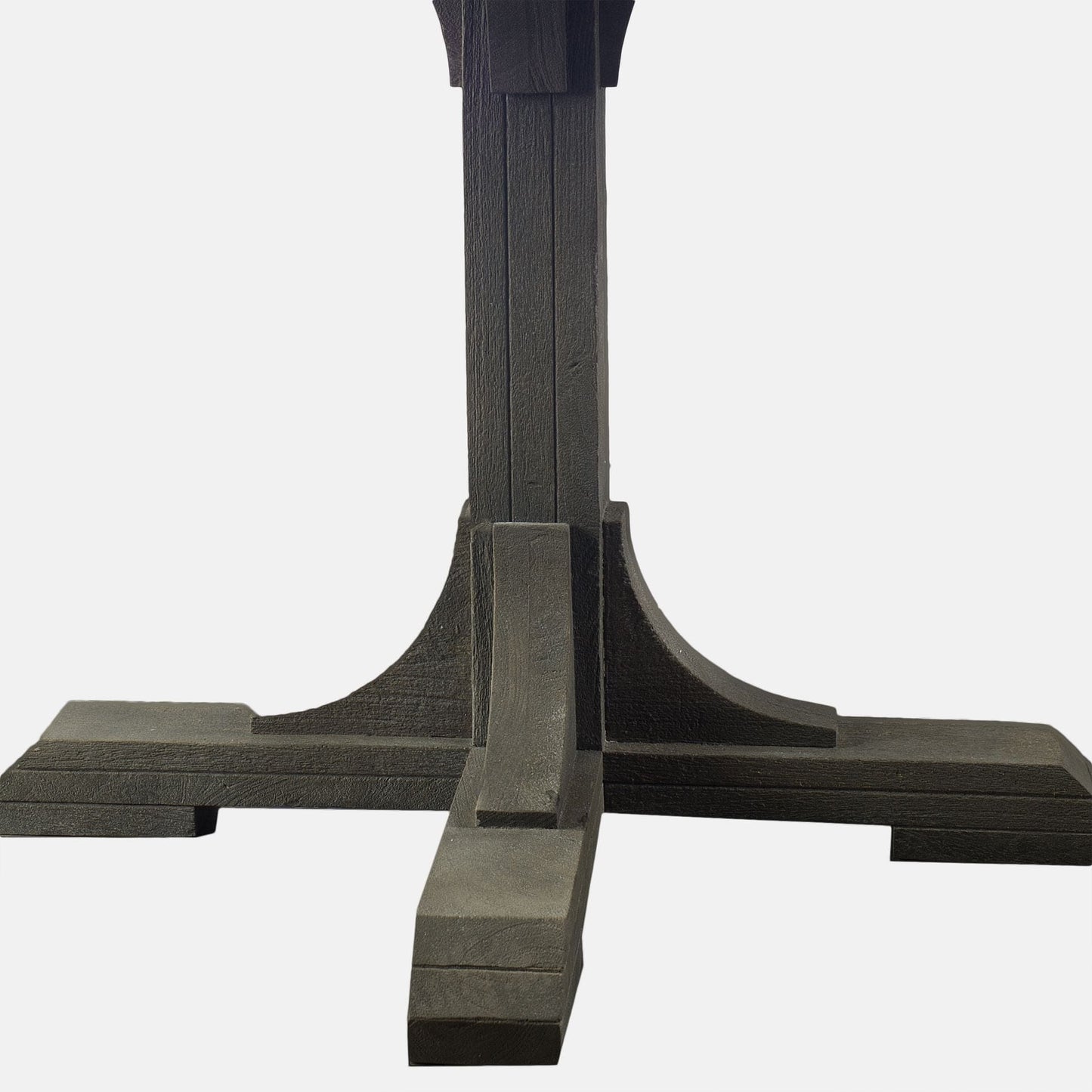 54" Brown Rounded Solid Wood Pedestal Base Dining Table - Homeroots - Flyclothing LLC