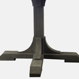 54" Brown Rounded Solid Wood Pedestal Base Dining Table - Homeroots - Flyclothing LLC