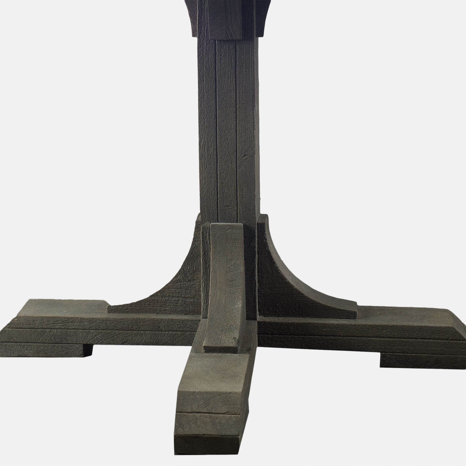 54" Brown Rounded Solid Wood Pedestal Base Dining Table - Homeroots - Flyclothing LLC