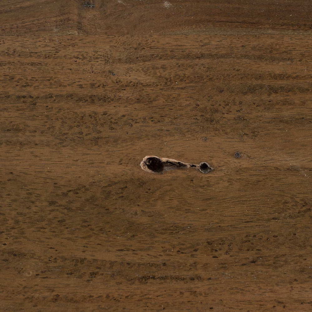 84" Natural And Black Solid Wood And Metal Trestle Base Dining Table - Homeroots - Flyclothing LLC