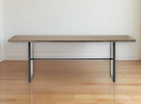 84" Brown Solid Wood Sled Base Dining Table - Homeroots - Flyclothing LLC